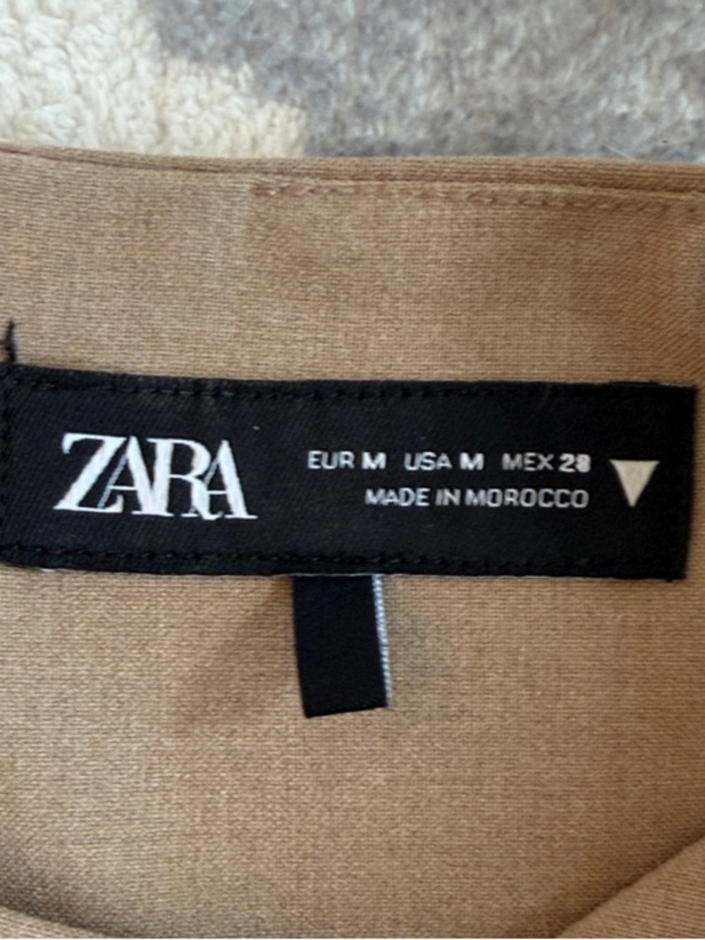 Zara Tan Sleeveless Tie-Waist Drop Skirt Dress - Picture 2 of 3